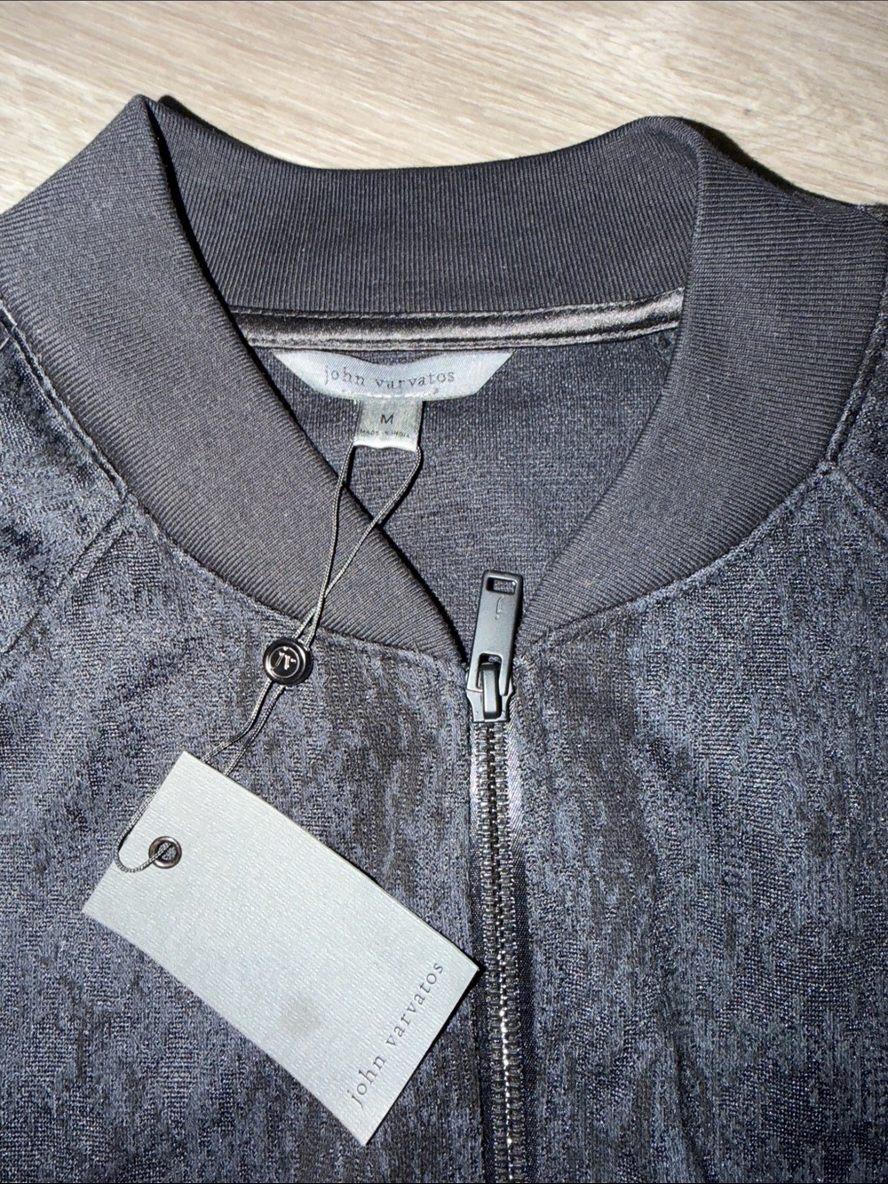 JOHN VARVATOS Riggins Python Jacquard Bomber Jacket - Picture 10 of 13
